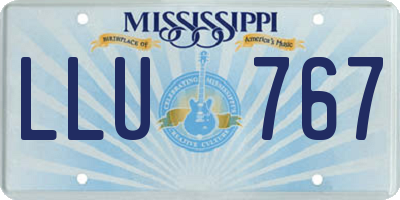 MS license plate LLU767