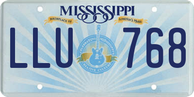 MS license plate LLU768