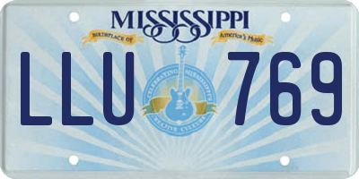 MS license plate LLU769
