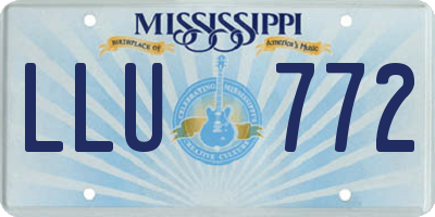 MS license plate LLU772