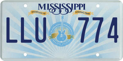 MS license plate LLU774