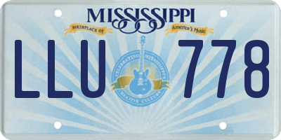 MS license plate LLU778