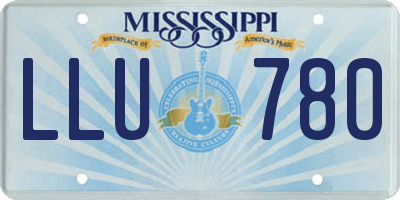 MS license plate LLU780