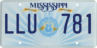 MS license plate LLU781