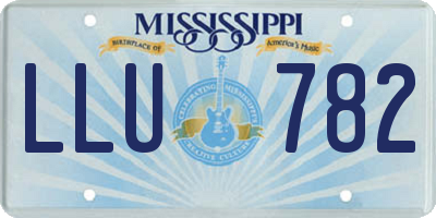 MS license plate LLU782
