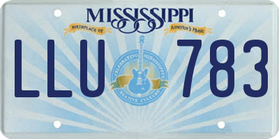 MS license plate LLU783