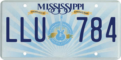 MS license plate LLU784