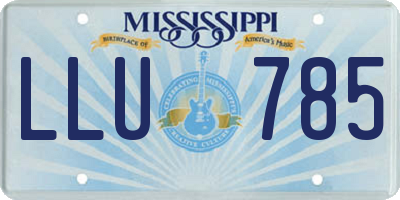 MS license plate LLU785
