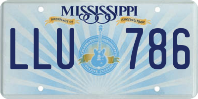 MS license plate LLU786