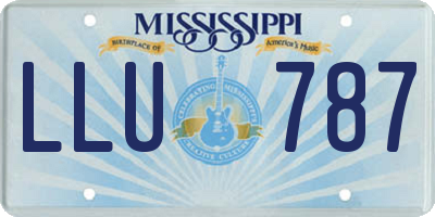 MS license plate LLU787