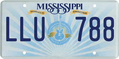 MS license plate LLU788