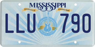 MS license plate LLU790