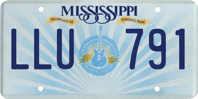 MS license plate LLU791