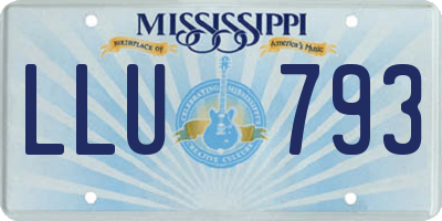 MS license plate LLU793
