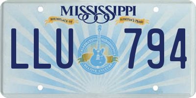MS license plate LLU794