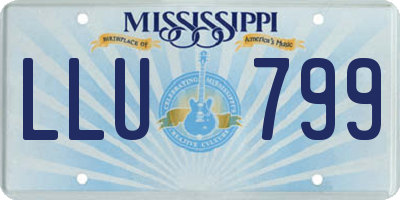 MS license plate LLU799