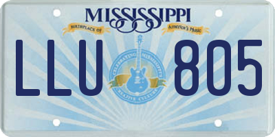 MS license plate LLU805