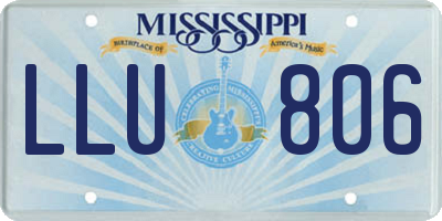 MS license plate LLU806