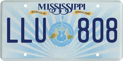 MS license plate LLU808