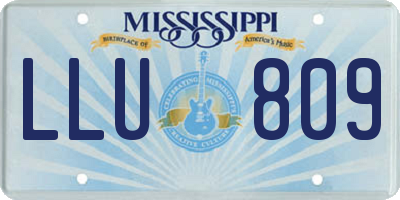 MS license plate LLU809