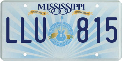 MS license plate LLU815