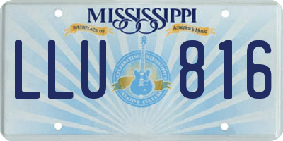 MS license plate LLU816