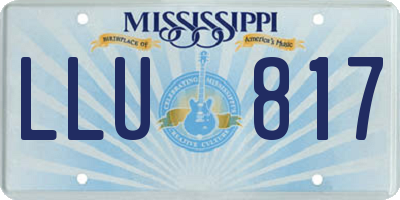 MS license plate LLU817
