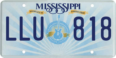 MS license plate LLU818