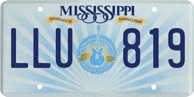 MS license plate LLU819