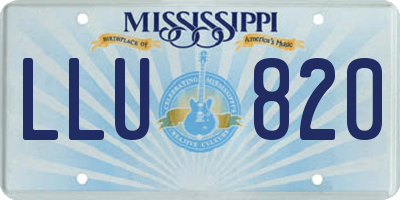 MS license plate LLU820