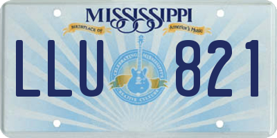 MS license plate LLU821