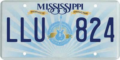 MS license plate LLU824