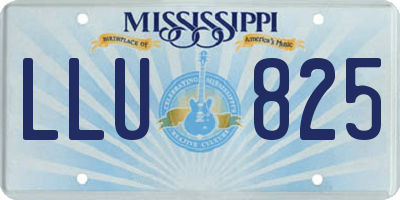 MS license plate LLU825