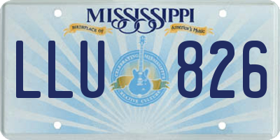 MS license plate LLU826