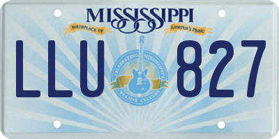 MS license plate LLU827