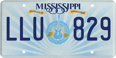 MS license plate LLU829