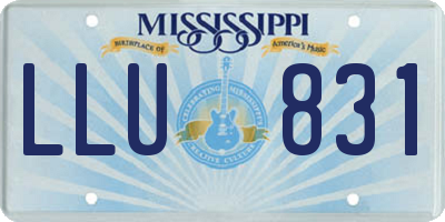MS license plate LLU831