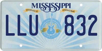 MS license plate LLU832