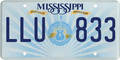 MS license plate LLU833