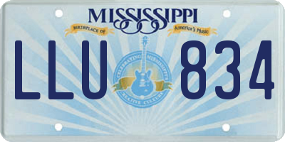 MS license plate LLU834