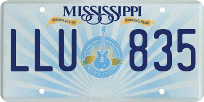 MS license plate LLU835