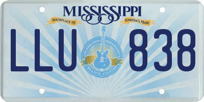 MS license plate LLU838