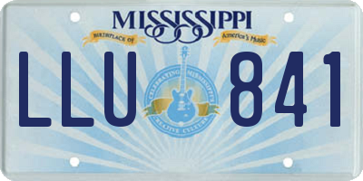 MS license plate LLU841