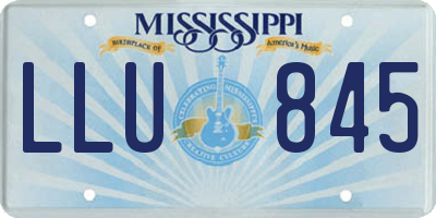 MS license plate LLU845
