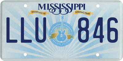MS license plate LLU846