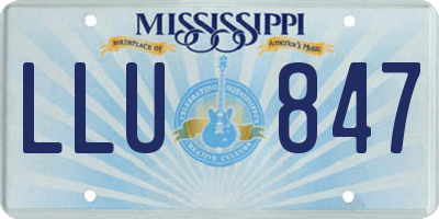MS license plate LLU847