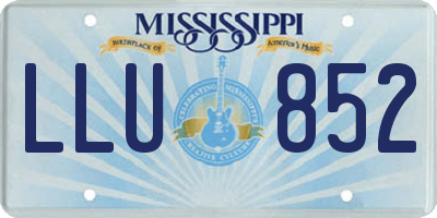 MS license plate LLU852
