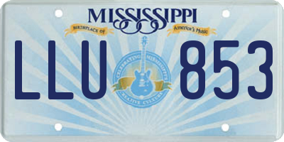 MS license plate LLU853
