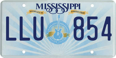 MS license plate LLU854
