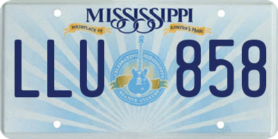 MS license plate LLU858